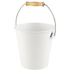White Metal Pail Bucket